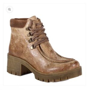 New! Diba True | The Prom Queen Tan Lug Sole Bootie | Sample Size 9